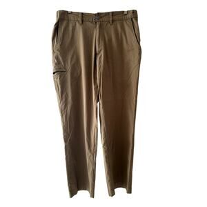 Exofficio Tan Khaki Casual Trek Outdoor Khaki Flat Front Pants 34x28 Excellent